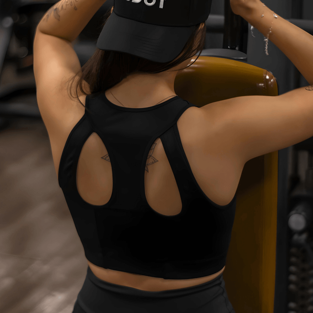 Top academia fitness modelo ML1 da 3DOT na cor PRETA