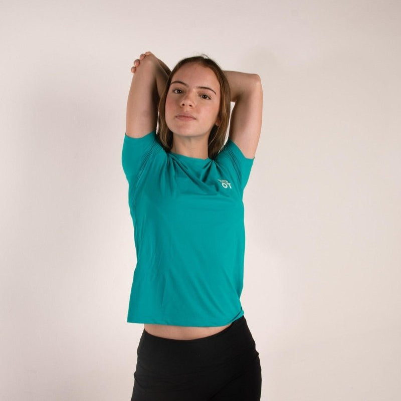 Camiseta Feminina de Corrida | NJOY Running Minty Green | 3DOT - 3DOT CO | Roupas Fitness