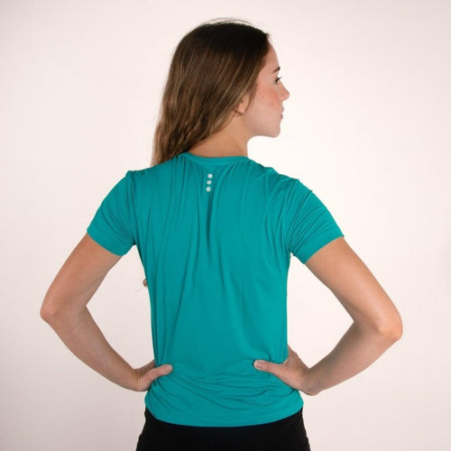 Camiseta feminina academia cor minty green