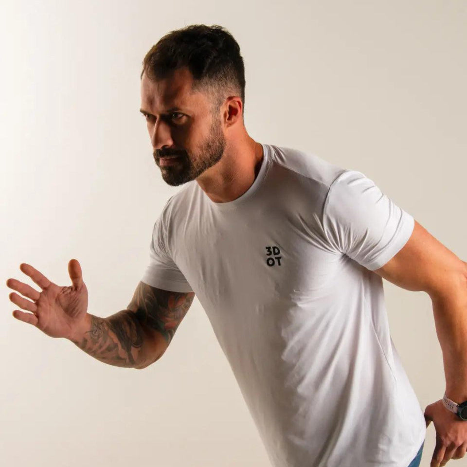 Camiseta masculina corrida cor branca